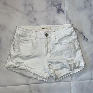 White ripped Pacsun shorts